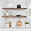 Sorbus Floating Shelves for Wall - 35 Inch Long Bathroom Shelves, Wall Decor for Bedroom, Kitchen, Living Room & Book Storage - Mounted Floating Shelf with Invisible Brackets (Mahogany, 2 Pack)