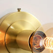 BRIGHTTIA Luna Uno 1-Light Wall Sconce - Mid Century Industrial Modern Flush Mount Fixture for Wall & Ceiling - Minimalist Lamp for Bathroom and Small Spaces - Brushed Gold (BC0026-1G)