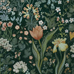 Peel and Stick Wallpaper Vintage Wall Paper Green Floral Contact Paper Removable Wallpaper 17.3