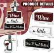 Marsui 4 Pcs Wine Tabletop Decor Rustic Coffee Bar Tiered Tray Decor Decorative Wood Wine Bottle Block Sign Gift Wooden Farmhouse Table Centerpiece for Home Party Shelf Desk Decoration