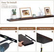 Marsmiles Wood Floating Shelves | 48 Inch Dark Wood Wall Shelves Set of 1 | 48