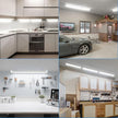 CNSUNWAY LED Shop Lights 2FT, 20W High-Efficiency Under Cabinet Lighting 6500K Cool White, V-Shaped Linkable T8 Shop Light for Workbench, Kitchen, Workshop, Basement, ETL Listed (6 Pack)