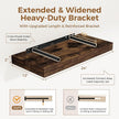 12 Inch Deep Floating Shelves, 24 x 12 Floating Shelf for Books, Rustic Wood Deep Wall Shelves for Home Storage & Display, 2