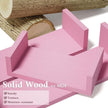 SRIWATANA Floating Shelves Wall Mounted, Solid Wood Wall Shelves, Pink