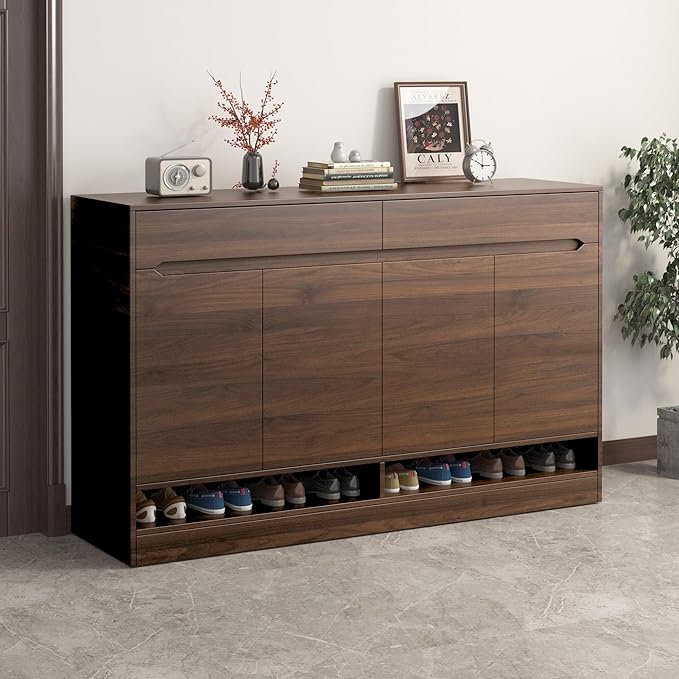 BOMENG Walnut Wood Contact Paper 16x354 inch Dark Brown Wood Wallpaper Peel and Stick Waterproof Removable Faux Wood Grain Vinyl Wrap Vintage Countertop Paper for Drawer Liner Cabinets Walls Desk