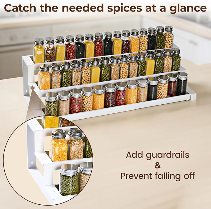 3-Tier Spice Rack Organizer for Kitchen Cabinet or Pantry, 16