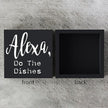 Funny Kitchen Wooden Box Sign Plaque Alexa Do the Dishes Wood Box Sign Rustic Art Home Shelf Desk Decor 5 X 5 Inches…