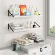 Axeman 30 Inch Floating Shelves | 10 Inch Deep White Wall Shelves Set of 2 | 30