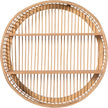 Vintiquewise Decorative Rattan Round Display Shelf with 2 Shelves for The Dining Room, Living Room, or Office.