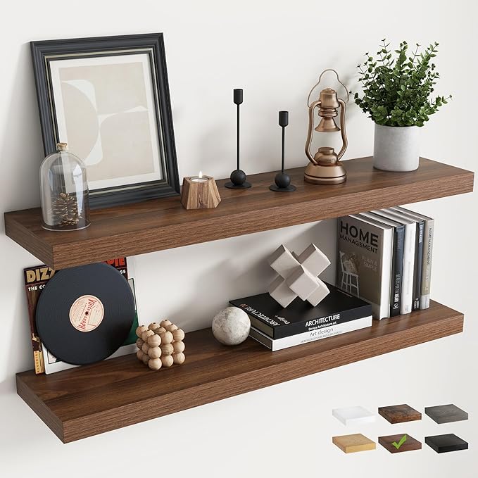 40 Inch Floating Shelves for Wall Set of 2, 8
