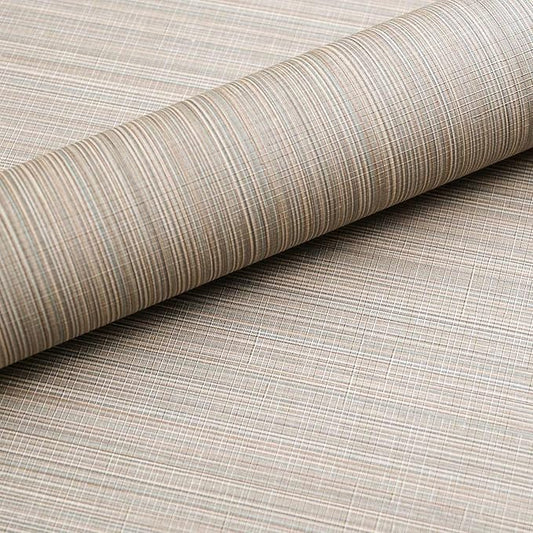 20.8" x 196.8" Peel and Stick Wallpaper Grasscloth, Thick Brown Textured Wall Paper Neutral Waterproof Self Adhesive Removable Wallpaper Mural for Home Decor Bedroom Kitchen Cabinet