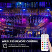 BLS LED Puck Lights with Remote Control, Wireless Under Cabinet & Closet Lighting, RGB 13 Color Changing Lights with Dimmer, Timer & AA Battery Operated, Push, Touch, Stick on for Night, Black, 2 Pack