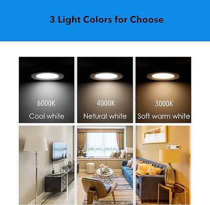 LED Puck Lights Wired Recessed Under Cabinet Lighting Dimmable,2.4In Cutout Halogen Bulb Retrofit,12V Under Counter Light Fixtures for Kitchen,Shelf Lamp,3000K Warm White Round Cabinet Lights,3pcs