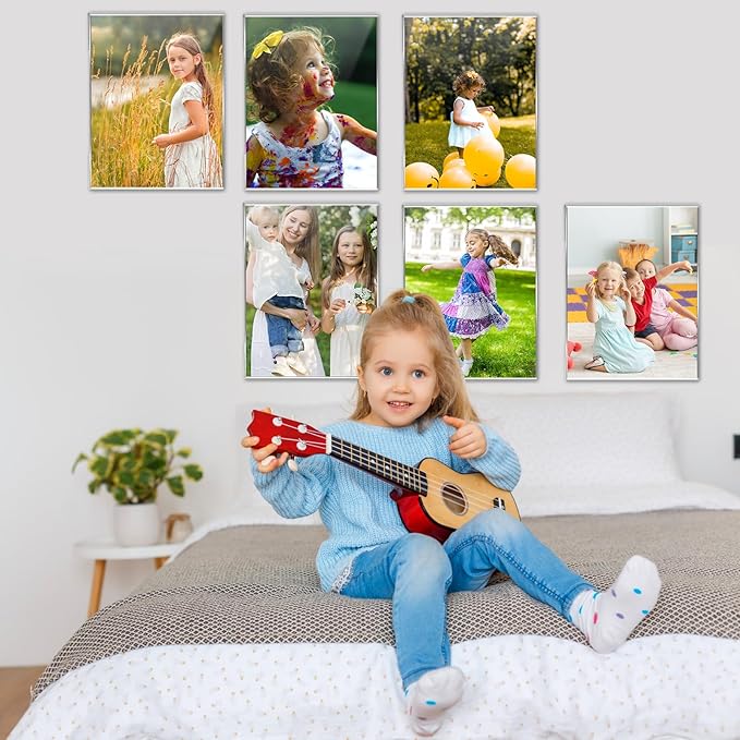 DZZ 8.5 x 11 frame,picture frames 8.5 x 11 High Transparent Photo Frame,Clear Acrylic frame,picture frames for wall, for Photo Poster Canvas Certificate Document Gallery,Set of 6