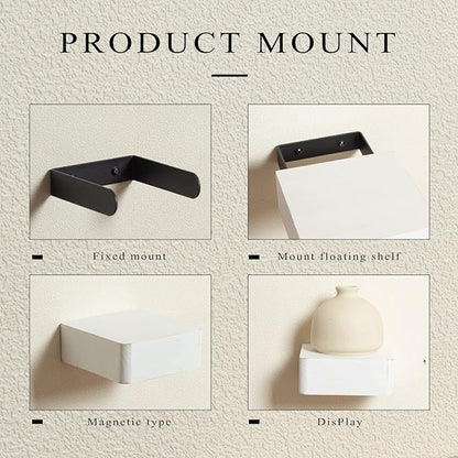 Freezing point Small Floating Shelf,Mini Wall Shelves for Kitchen Bedroom Living Room Bathroom Wall Decor Plant Display Collectibles Corner Decorative Storage Tiny White