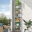 7 Tier Corner Shelf Stand Kitchen Organizer with Metal Frame for Organization & Storage Corner Shelves Kitchen Decor Accessories Marble White 64.7