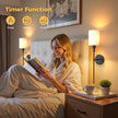 DORESshop Battery Operated Wall Sconce Set of 2, Wireless Wall Light Easy to Install, 7 Color Rechargeable Wall Sconces, Sconce Wall Decor Set of 2 for Bedroom, Living Room, Black, 24.3in