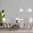 Black and White Peel and Stick Wallpaper Striped Wallpaper Herringbone Contact Paper 17.3