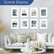 PEALSN 12x16 Picture Frame Set of 6, Display Pictures 8.5x11 with Mat or 12x16 without Mat for Wall Mounting Display, Photo Frames Collage for Wall Decor, White.