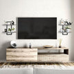 Rustic Wood Floating Shelves - Farmhouse Wooden Wall Shelves Organizer with Sturdy Metal Frame for Living Room Bedroom