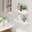 Fun Memories White Floating Shelves, 8 Inch Deep Wall Shelves Set of 2, Rustic Deep Shelves for Wall Storage, 24 x 8 Floating Shelves, 8