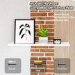 White Floating Shelves for Wall Decor, Long Wall Mounted Storage Shelf for Bedroom, Living Room, Bathroom, Kitchen, Nursery, Display Picture Ledge Shelf with Lip Set of 2-71 Inches, White