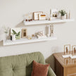 40 Inch Floating Shelves | 6.5 Inch Deep White Floating Shelves Set of 2 | 40