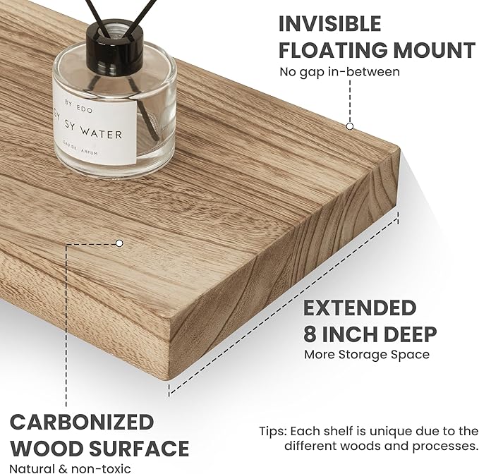 Solid Wood Floating Shelves for Wall 24
