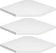 Fun Memories Corner Shelf Wall Mount, Floating Corner Shelves, Set of 3 Corner Wall Shelf Organizer, Rustic Wood Wall Storage Display Shelves for Living Room Bedroom Bathroom Kitchen, Rustic White