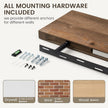 Marsmiles 30 Inch Floating Shelves | 9.3 Inch Deep Dark Wood Wall Shelves Set of 2 | Rustic Reclaimed Wood Shelves for Room Wall | Farmhouse Floating Shelves for Living Room Bathroom