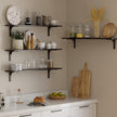 DINZI LVJ Long Wall Shelves, 39.4Inch Wall Mounted Shelves Set of 2, Extra Large Floating Storage Ledges with Sturdy Metal Brackets for Living Room, Bathroom, Bedroom, Kitchen, Espresso