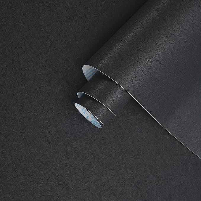 Dimoon 17.7''x393'' Peel and Stick Wallpaper Dark Grey Contact Paper for New Environmentally Friendly Materials Thickening Upgrade Embossed Renter Friendly Gray Wall Modern Vinyl Countertop Bedroom