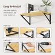 Axeman Deep Floating Shelves | 16 Inch Oak Wall Shelves Set of 2 | 10 Inch Deep Wood Floating Shelves for Wall | 16
