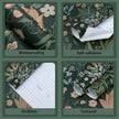Peel and Stick Wallpaper Vintage Wall Paper Green Floral Contact Paper Removable Wallpaper 17.3