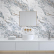 Thick Blue Marble Granite peel and stick Wall Paper 32x157inch Vinyl Wrap Flower Textured Countertop Waterproof Contact Paper Removable Modern Walls Sticker Mural Top Decor Barthroom Backsplash Roll