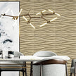 STICKGOO 3D Wall Panels for Interior Wall Decor, Wood 3D Textured Wall Decor Panels, Natural Oak Wave Design Accent Wall Panels for Living Room, Office