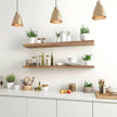 PHPH 36 Inch Wood Floating Shelves for Wall, Wooden Wall Shelves for Bedroom, Set of 4 Light Brown