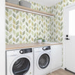 Boho Peel and Stick Wallpaper Checkered Contact Paper Neutral Geometric Wall Paper Modern Self Adhesive Removable Wallpaper for Bathroom Kitchen Cabinets Waterproof(Green/Yellow,17.3in X 32.8ft)