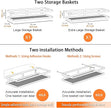 PUSDON Metal Wall Hanging Basket 2 Packs DIY Suitable for Multiple Scenes - Large Bronze Guardrail Suit