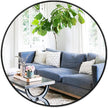 Fabuday Large Black Circle Mirror 36 Inch - Big Wall Round Mirror for Bathroom, Living Room, Bedroom, Hallyway, Matte Frame Metal Mirrors