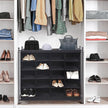 STORAGE MANIAC Stackable Shoe Cubby Organizer, Free Standing Shoe Cube Rack for Entryway, Bedroom, Apartment, Closet, 20-Cube Black