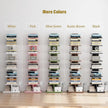 TUTOTAK Narrow Bookshelf, 8-Tier Bookcase with LED Lights, Spine Book Shelf for Small Space, Corner Standing Shelf for Living Room, Office, Study, Entryway, Black BS06BK008L