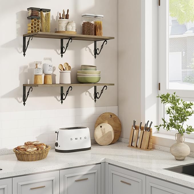 RICHFOCUS 12 Inch Deep Floating Shelves for Wall, 31.5