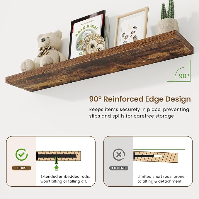 Marsmiles 48in Floating Shelves for Wall, 48