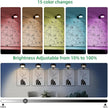 4 Pack Wireless Picture Lights for Wall, Magnetic Black Picture Light Battery Operated with Remote, Dimmable Painting Light for Art Display, RGB Rechargeable Wall Lights for Photo Frame Gallery