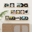 Picture Ledge Shelf, Solid Pine Wood Floating Shelves Set of 2, 24 Inches Nursery Book Shelves for Toys Storage, Kids Bookshelf Wall Mounted for Living Room Decor Photo Frames, Unfinished Natural