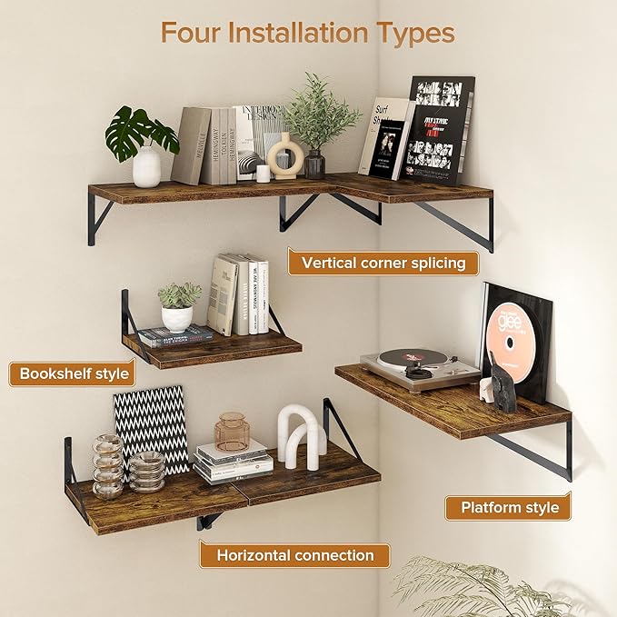 Deep Floating Shelves Wall Mounted, 55