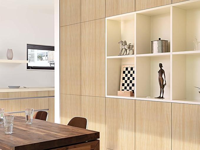Heroad 17.7" x 393" Contact Paper Peel and Stick Wallpaper Wood Contact Paper for Cabinets and Drawers Countertops Modern Natural Light Wood Grain Oak Maple Cherry Removable Paper Vinyl