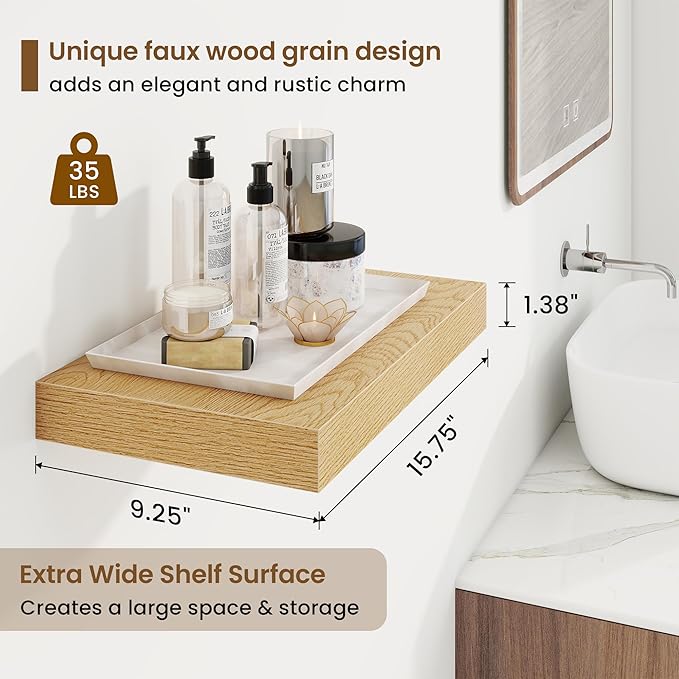 16in Floating Shelves for Wall, 16