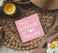Pink Kitchen Accessories - This Kitchen Is For Dancing Sign Pink, Cute Preppy Wood Sign Home Decor For Girly Dining Room Restaurant